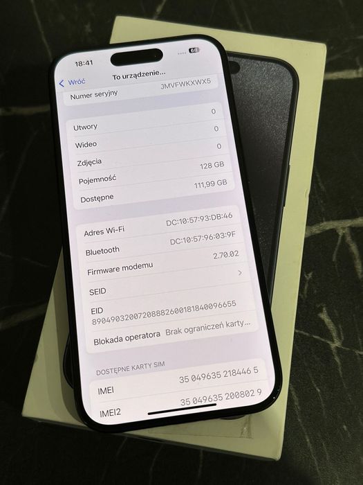 Iphone 15 pro 128gb Blue Titanium bateria 90%
