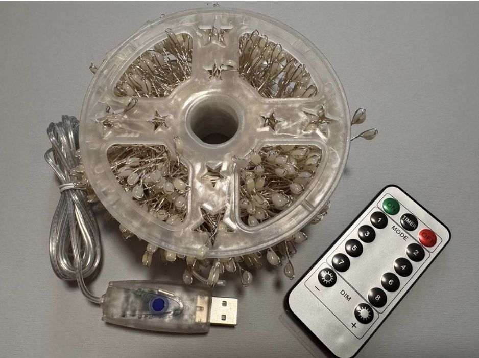 Мішура(хвойна лапа) 20м,30м,срібний дріт,usb, крупний діод. НОВИНКА