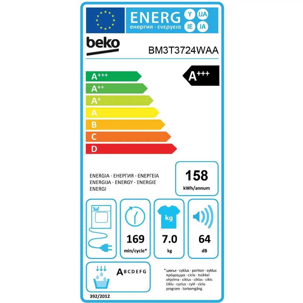 Suszarka slim BEKO BM3T3724WAA