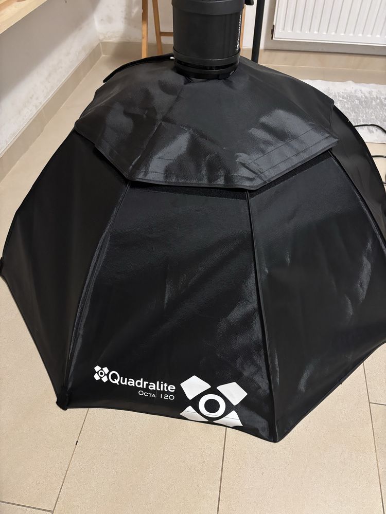VideoLED 600| Softbox octa 120| Nadajnik 2,4GHz Quadralite| statyw