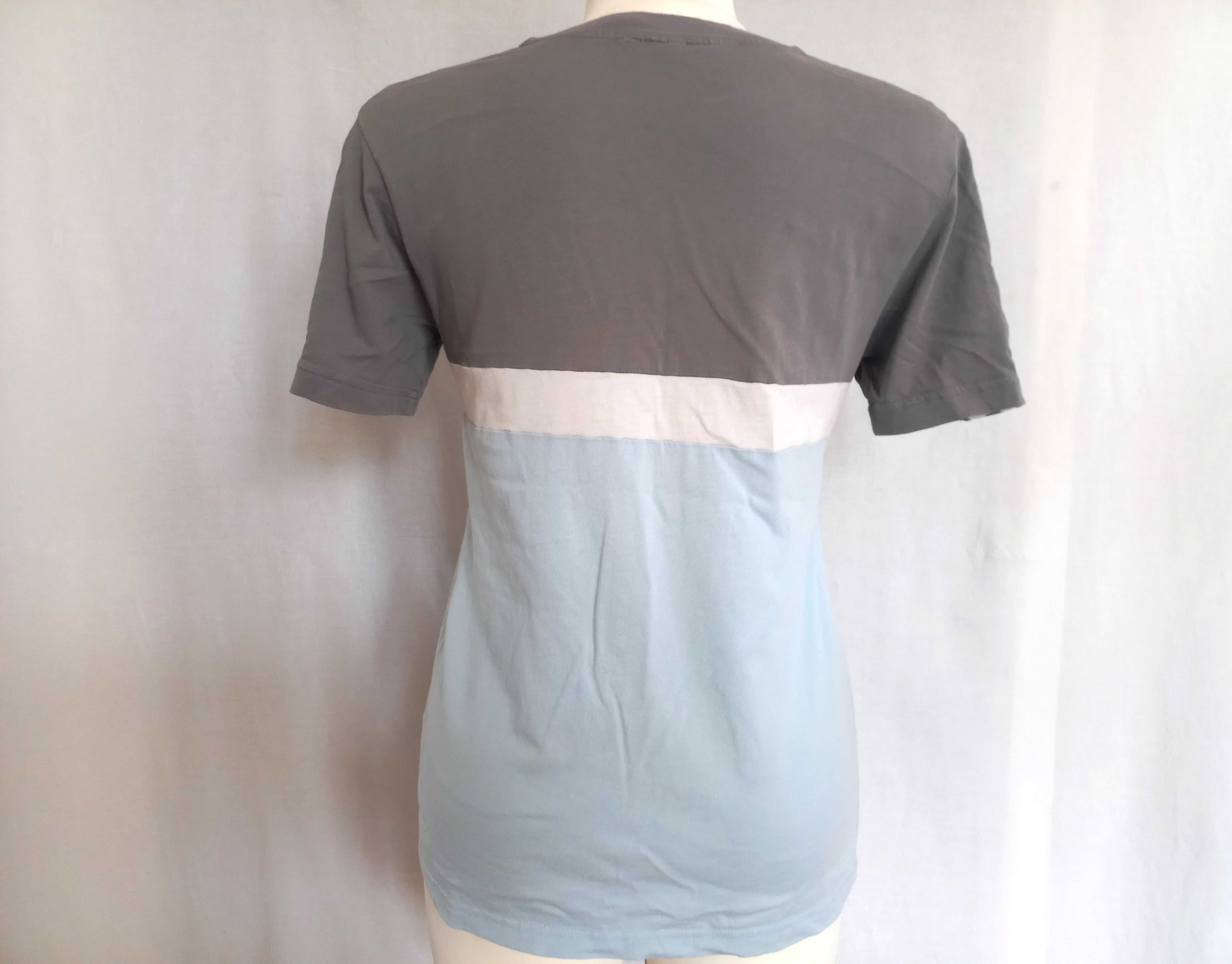 t-shirt Adidas paski r. S/M bawełna Unisex stan bdb-