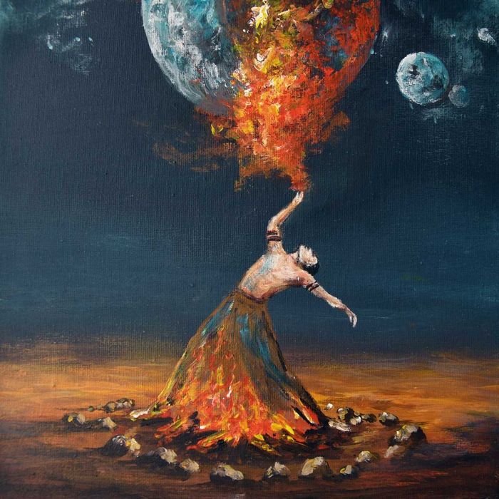 Fire up ...obraz realizm bajkowy obraz surrealizm ręcznie malowany