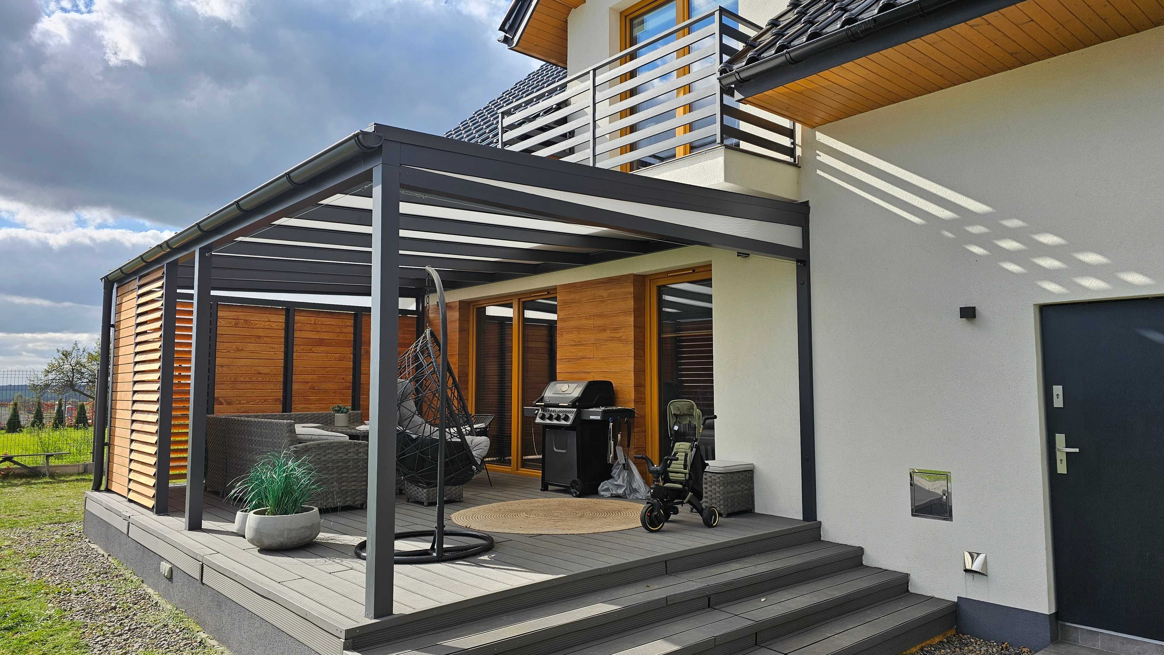 Pergola aluminiowa 6x3m z shuttersami cena z montażem