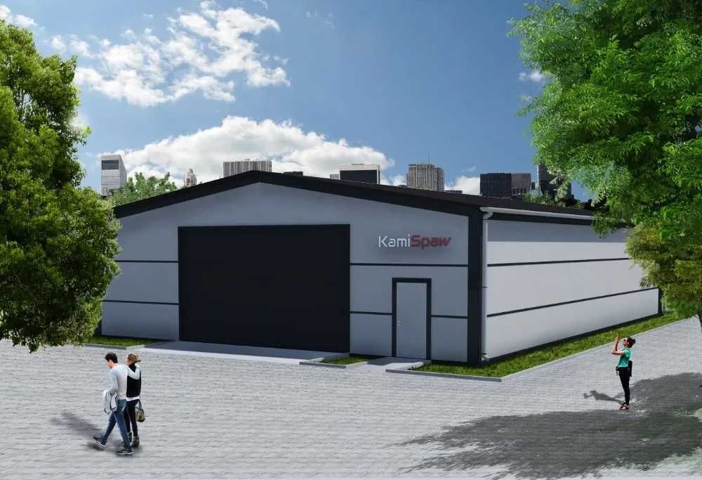 Konstrukcja hali 12x20, Konstrukcje stalowe, Hale stalowe, Hala