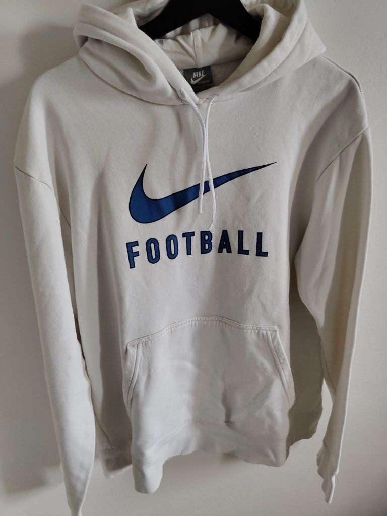 Biała bluza z kapturem Nike r 40/L bluza męska kangurka