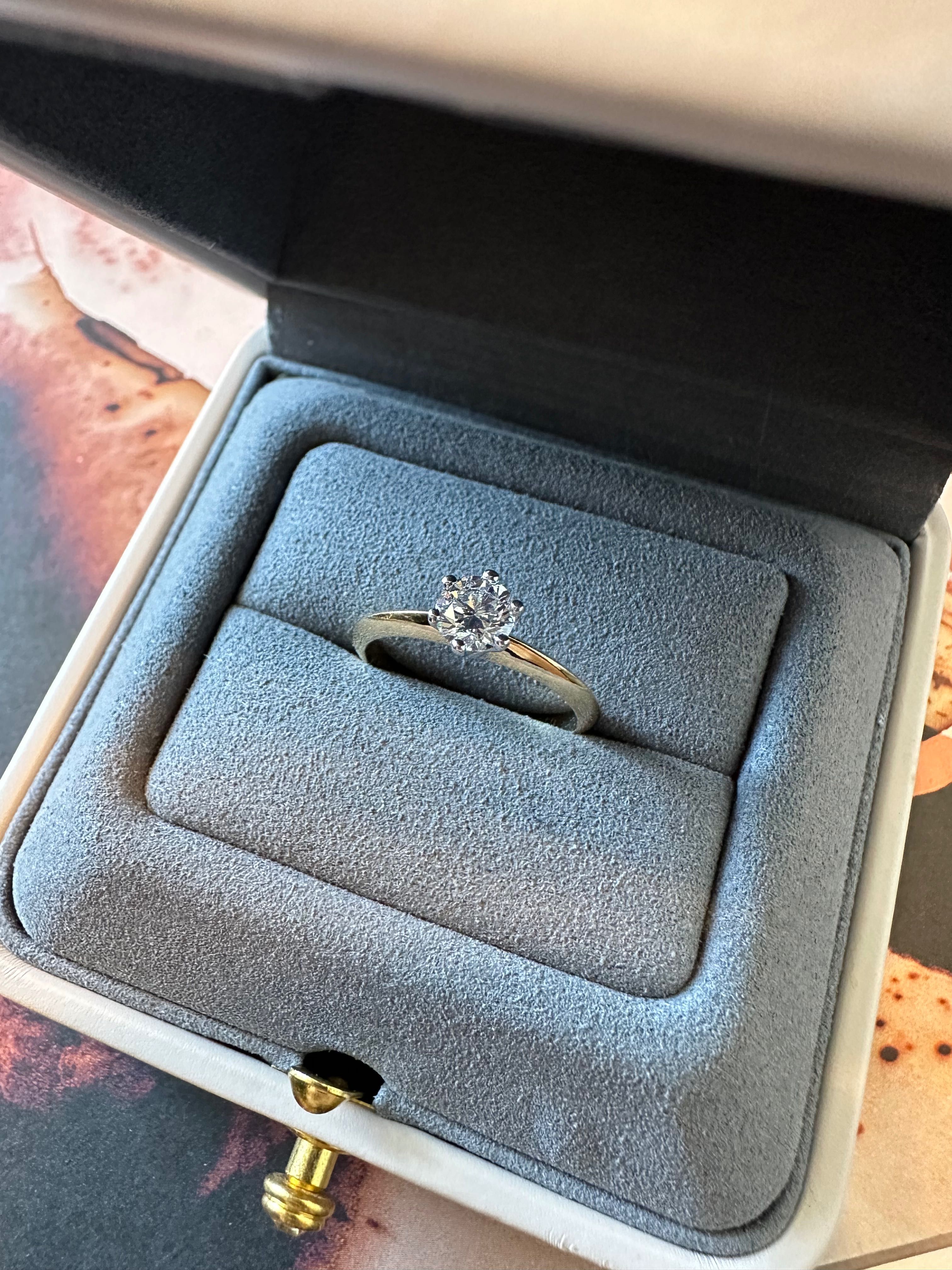Nowe zaręczynowy pierścionek z diamentem 0.5 ct E/vs2 GIA