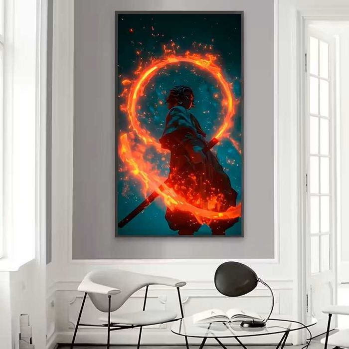 Bezramkowa płócienna drukowana praca