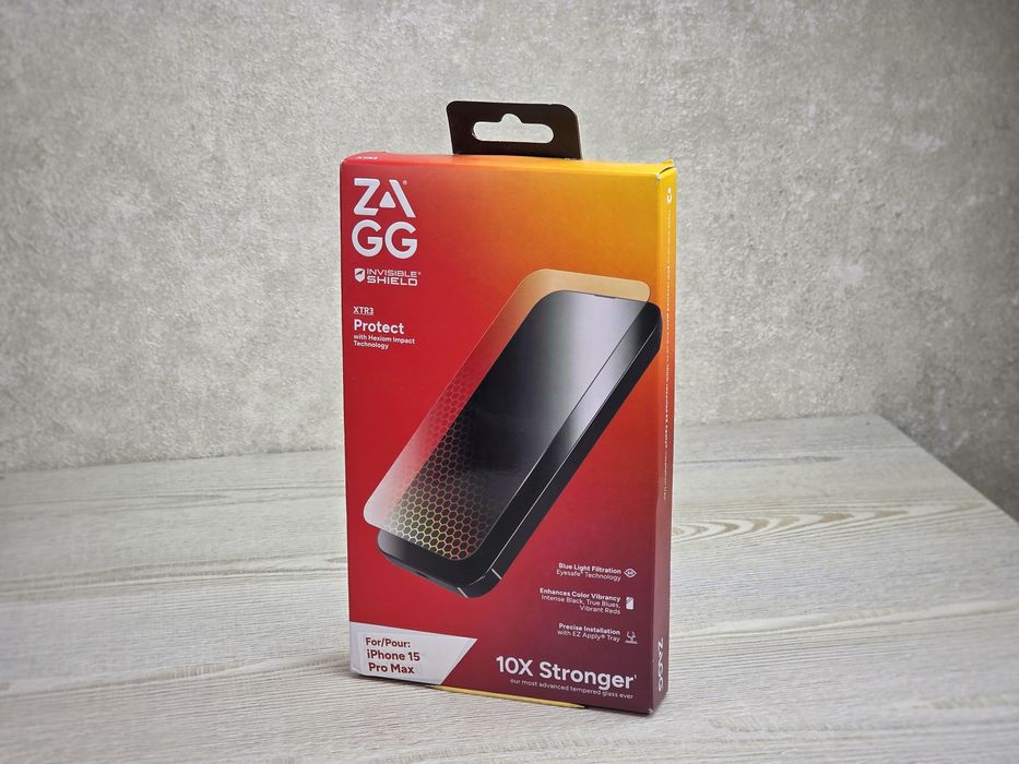 НАДМІЦНЕ захисне скло ZAGG Invisible Shield XTR3 для iPhone 15 Pro Max