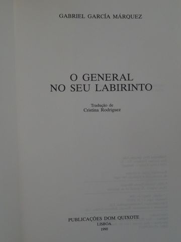 O General no seu Labirinto de Gabriel García Márquez