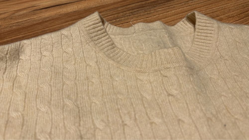 Kaszmirowy sweterek,kaszmir,piaskowy