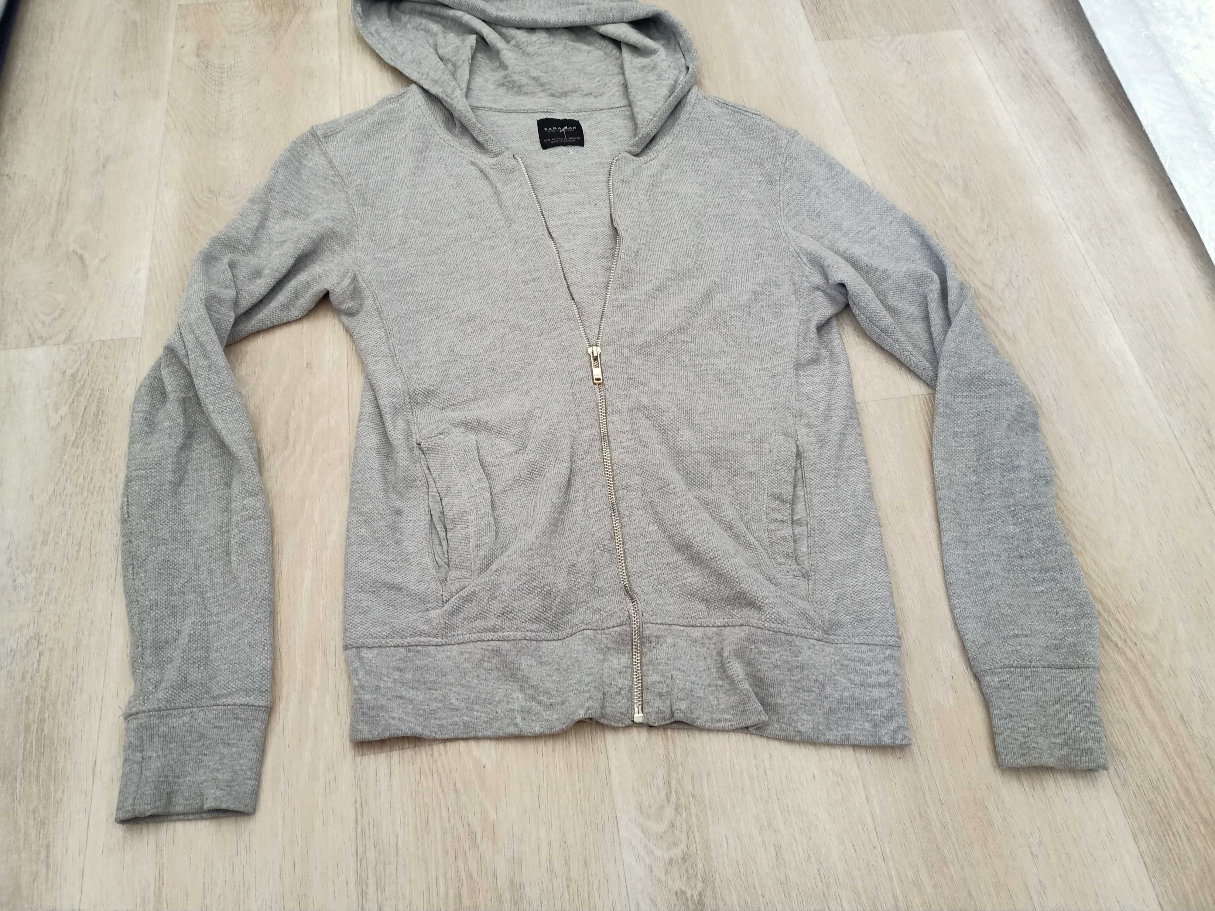 bluza z kapturem szara ZARA rozmiar M