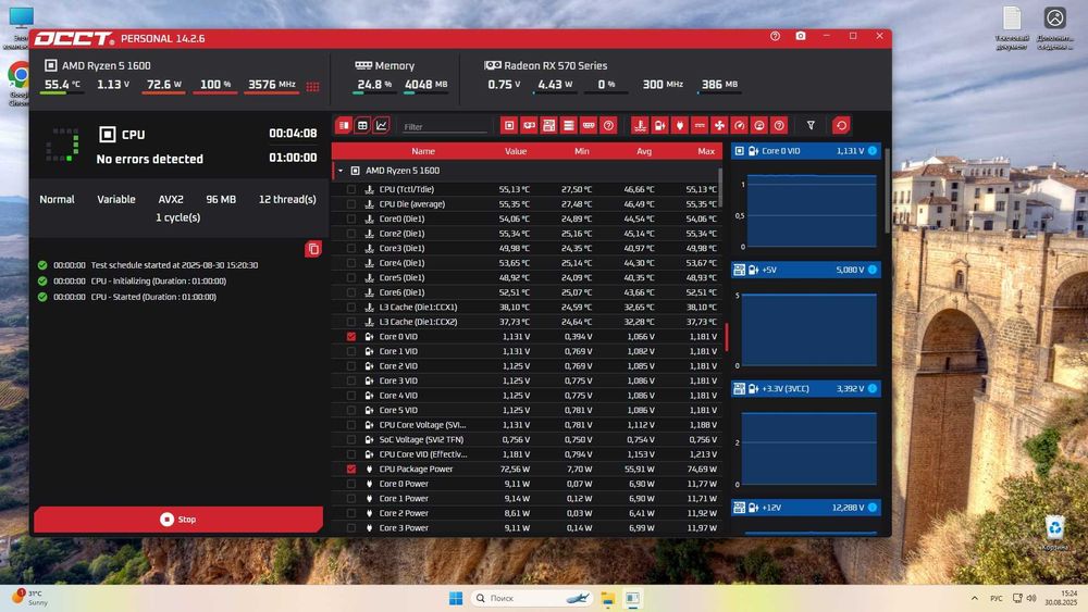 ПК ігровий AMD Ryzen 5 6/12, RX570 8g, 16GB, ssd256 + hdd 1Tb