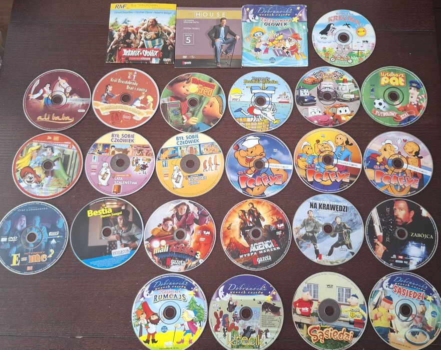 Zestaw bajek na DVD/VCD m.in Wilk i zając, Inspektor Gadget OPIS!