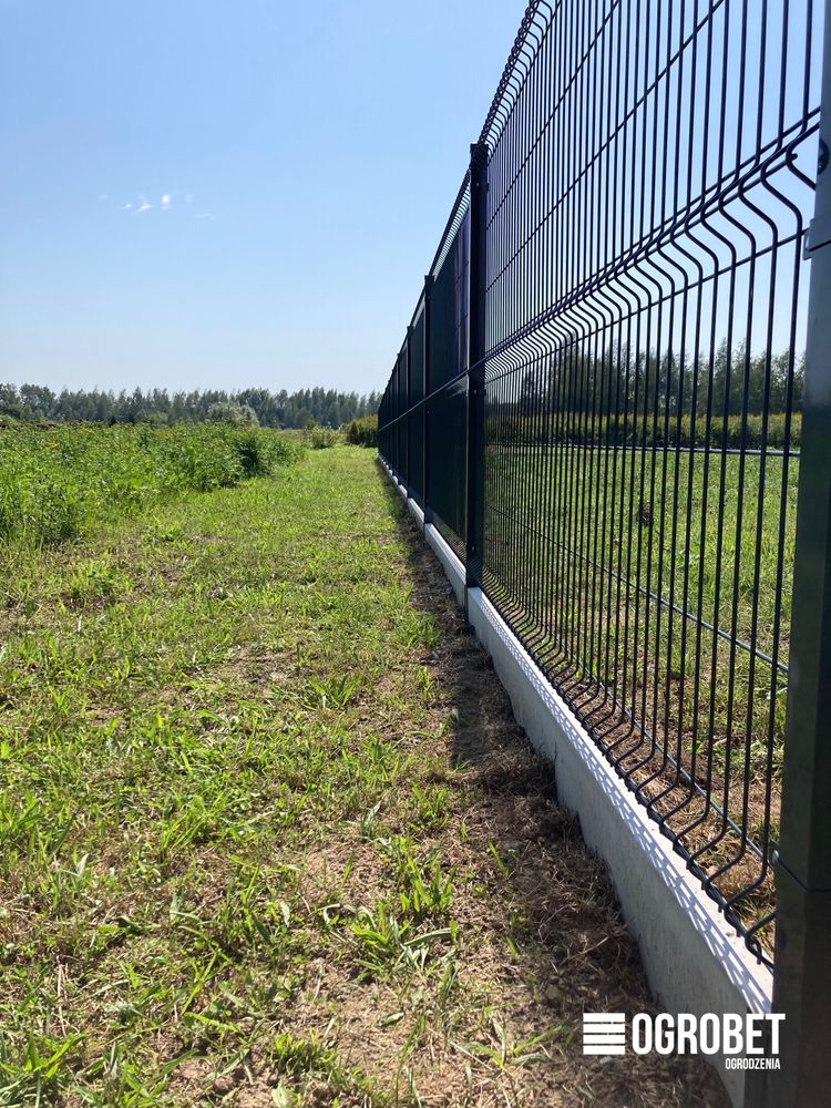 Panel, ogrodzenie, siatka, podmurówka