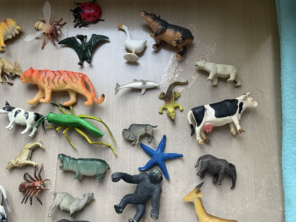 Figurki safari plastikowe figurki zwierząt y2k figurki tygrys żyrafa