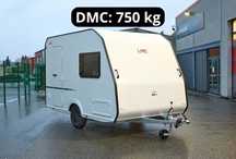 LMC E:DERO 350D Model 2026 / 2 osobowa / DMC 750 kg  Lekka przyczepa kempingowa / Niewiadów Hobby Beachy / Lekka i tania