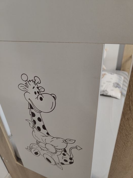 Łóżeczko + komoda DREWEX ŻYRAFA