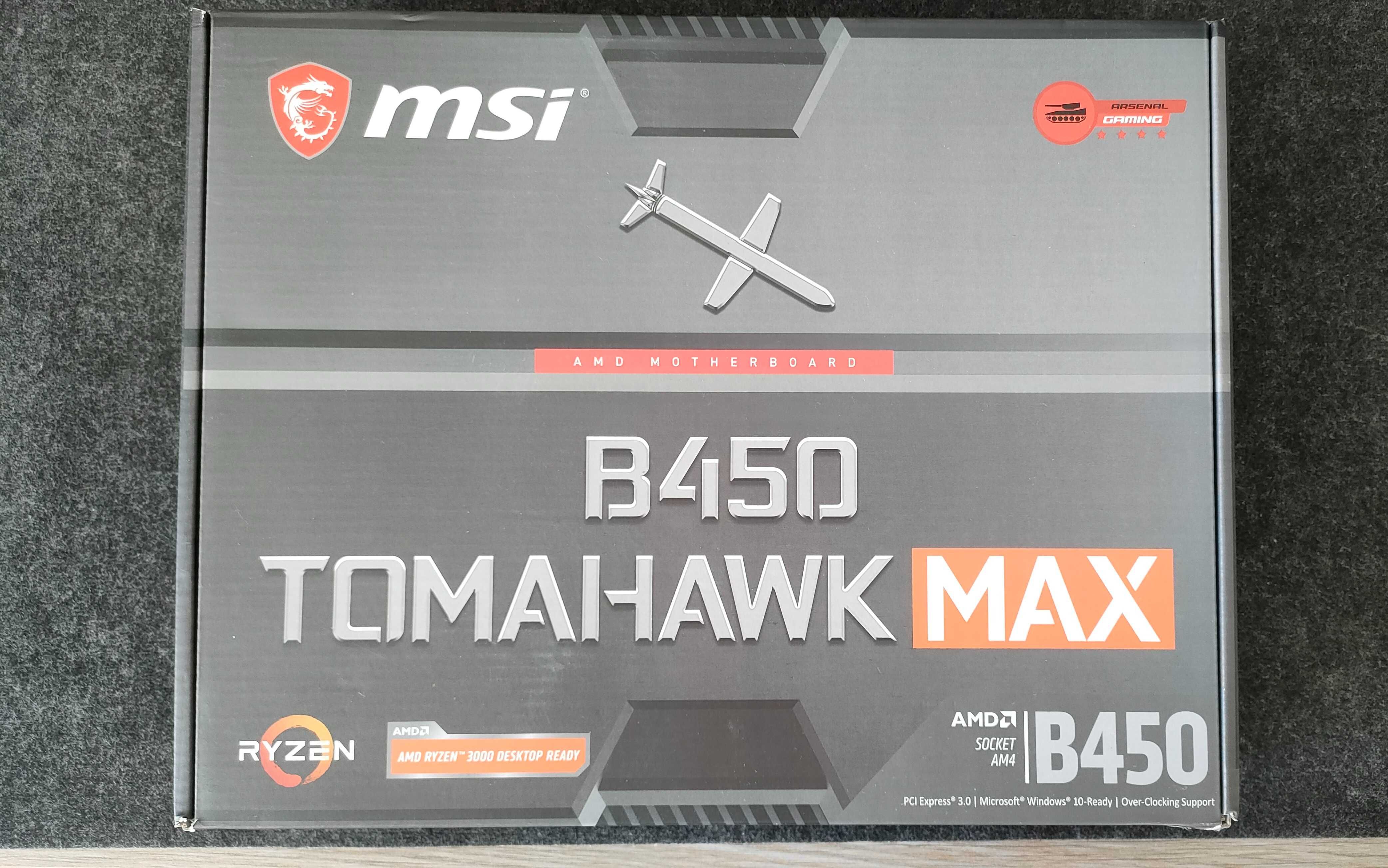 материнська плата MSI B450 Tomahawk max AM4 Ryzen DDR4 материнка
