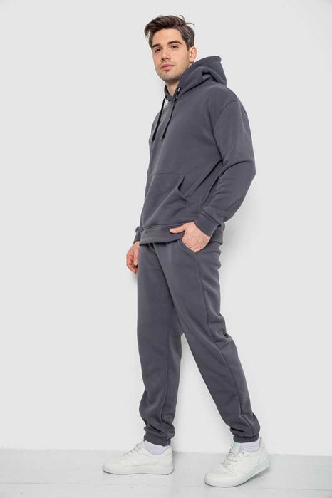 Костюм чоловічий на флісі, колір сірий, чорний"Ager"