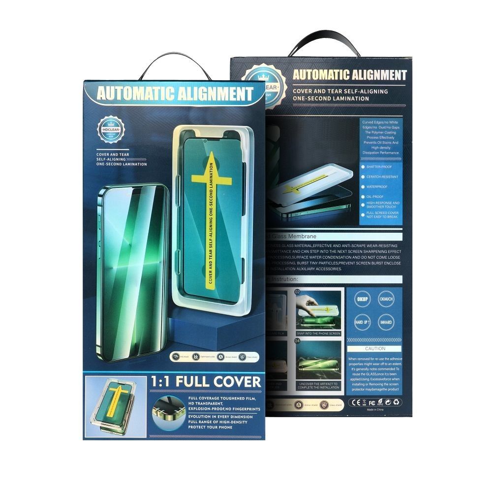 5D Full Glue Tempered Glass - do iPhone 15 czarny + aplikator