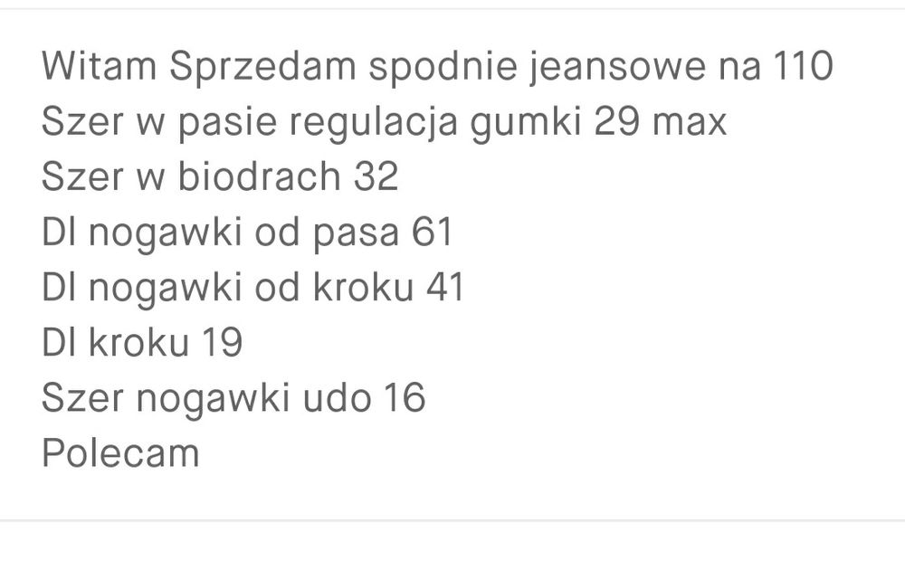 Spodnie jeansowe 110
