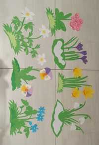 Dekoracja wiosenna z papieru - kwiaty