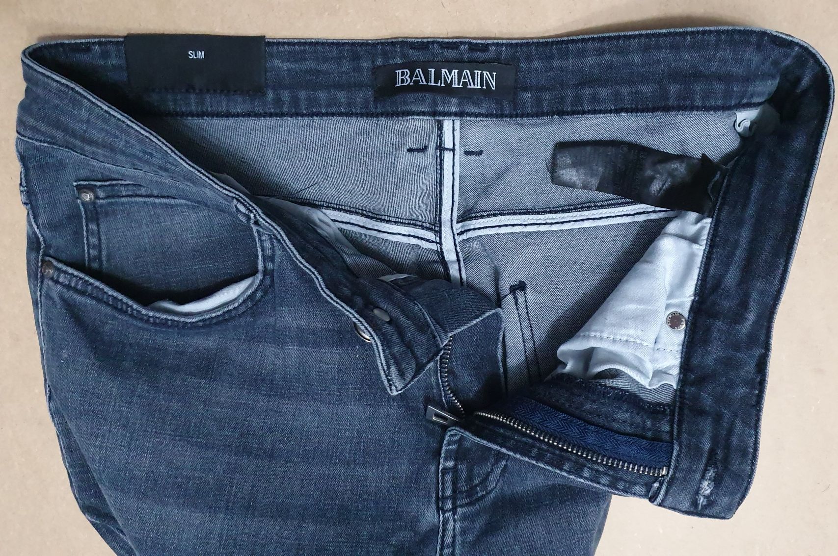 BALMAIN PARIS roz. 34 slim pas 88 cm made in France Premium pant