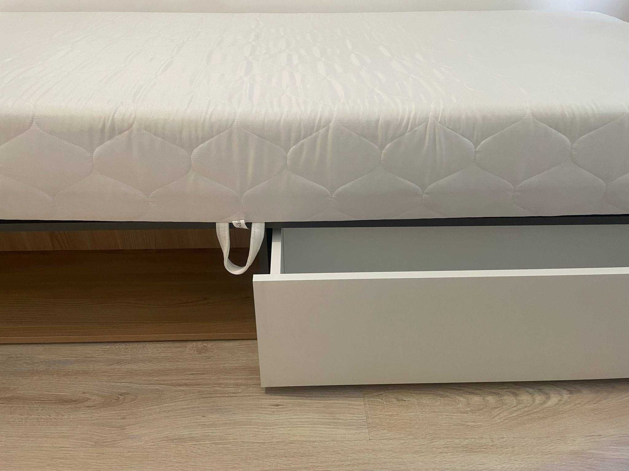 Łóżko z materacem i pojemnikiem 90 cm lewe IMOLA