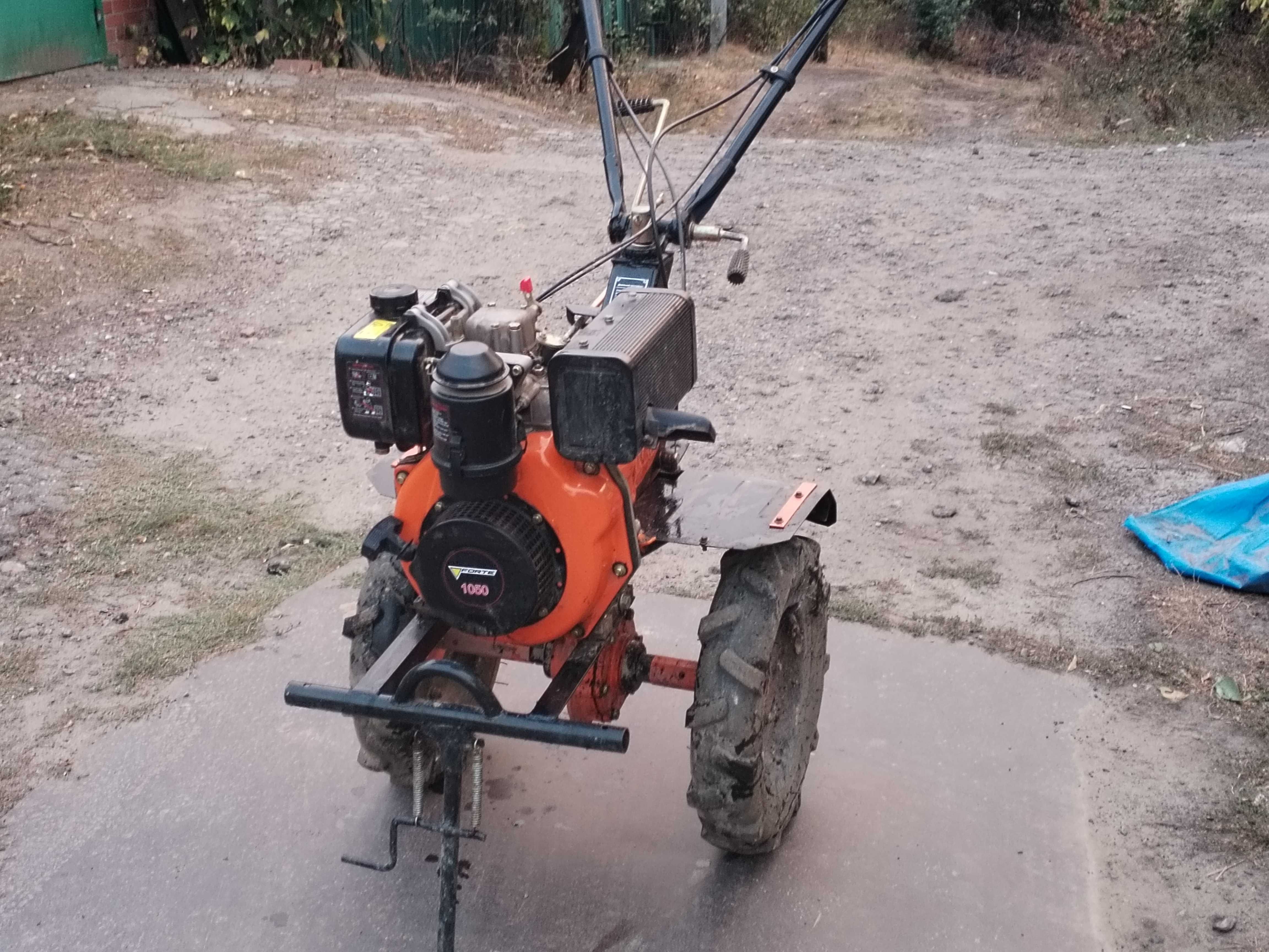 МОТОБЛОК FORTE 1050 дизельный и прицеп