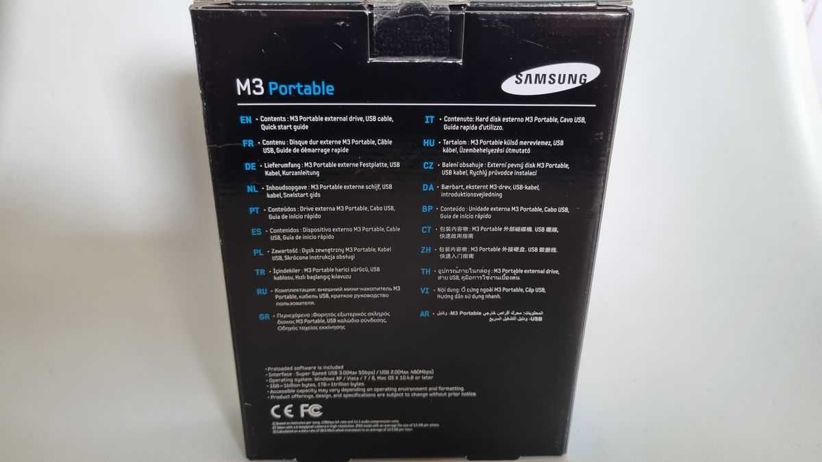 Samsung M3 1TB Portable nowy dysk zewnętrzny USB 3.0 STSHX-M101TCB/G