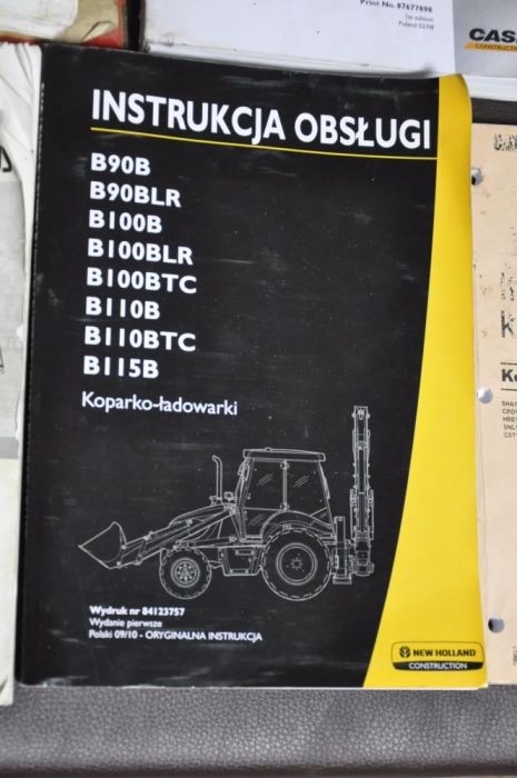 Instrukcja obsługi DTR NEW HOLLAND B90B B90BLR B100B B100BLR B100BTC