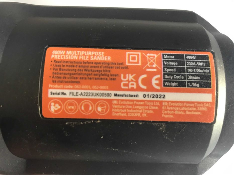 Стрічкова шліфувальна машина Evolution MINIBELT2 1/2" з Англії