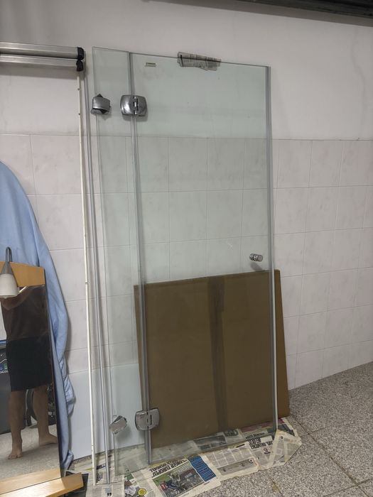 porta de vidro para chuveiro