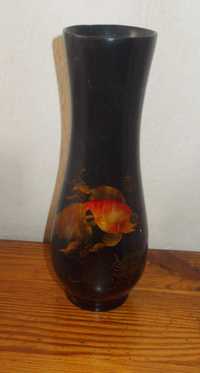 Chinski drewniany wazon z rybką