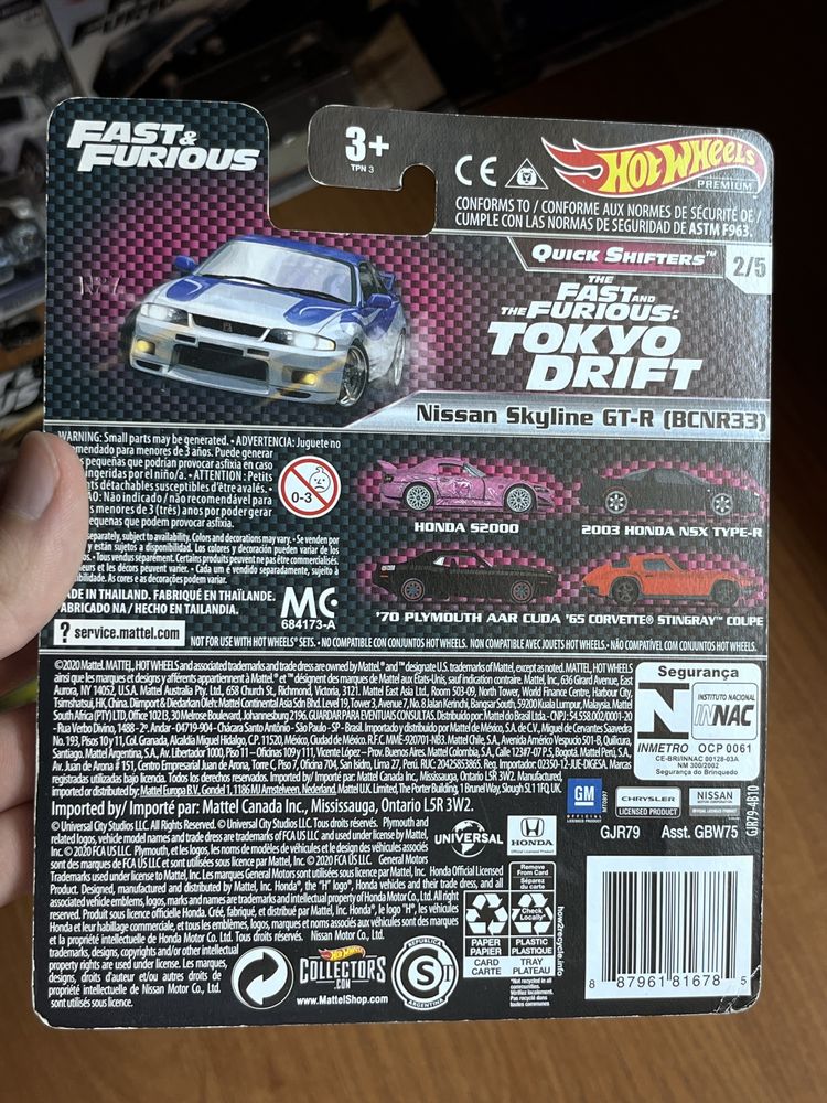 Hot wheels premium Nissan Skyline GT-R R33 Fast Furious Quick Shifters