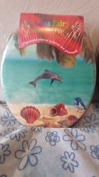 Мягкое сиденье на унитаз с дельфином