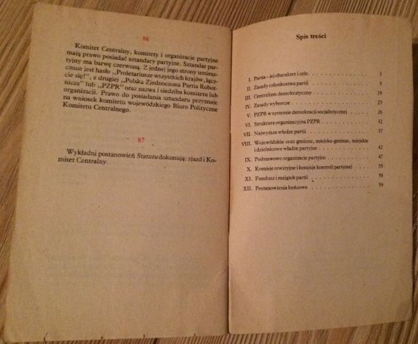 STATUT POLSKIEJ zjednoczonej partii robotniczej