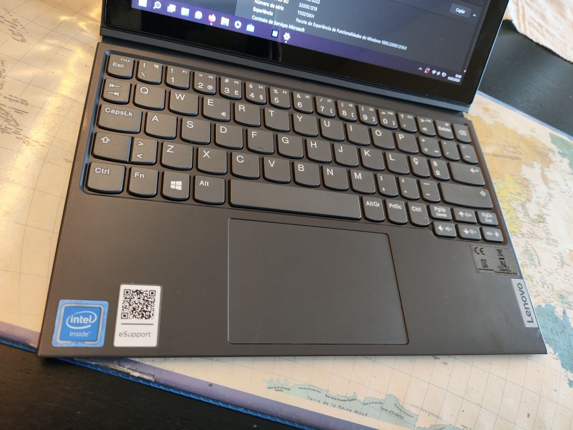 Lenovo ideapad Duet 3 como novo teclado destacável Windows 11