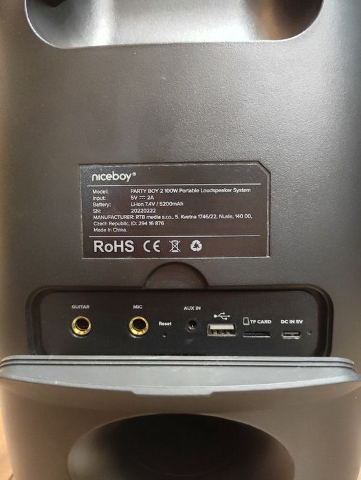 NICEBOY PARTYBOY 2 100W Портавивна колонка