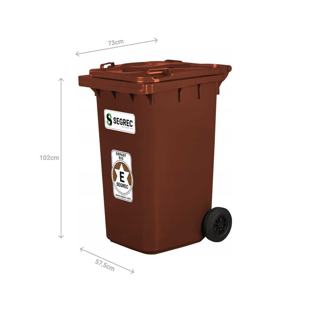 SEGREC Zestaw 4 Kosze 240L Classic Bio (Niebieski/Zielony/Żółty/Brąz)