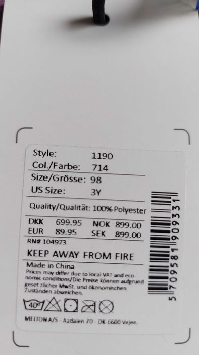 Kombinezon zimowy dla dziewczynki mikk line rozm. 98 Nowy Okazja!