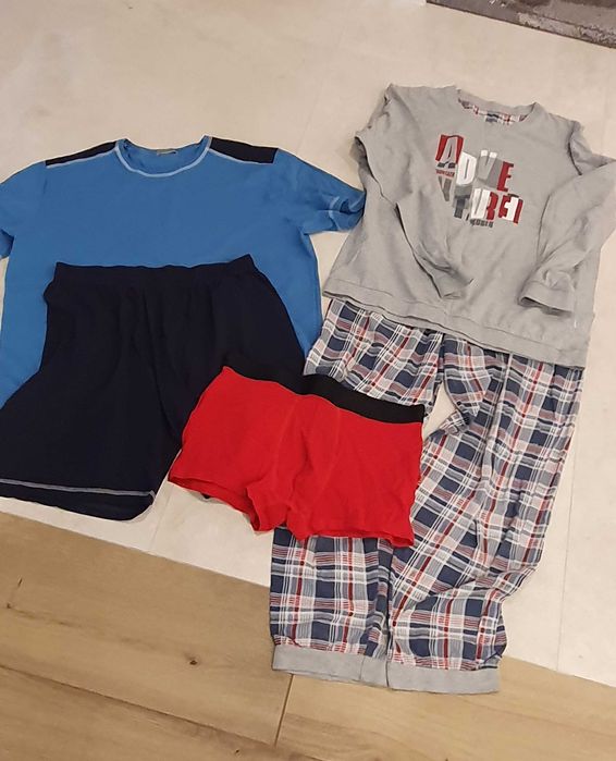 Kurtki, bluzy, spodnie dla szczupłego, same konkrety 182cm, L, 18 szt