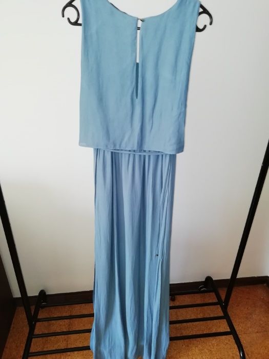 Vestido comprido azul Zara - Tam. M