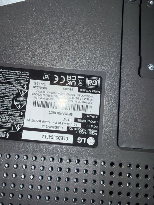 LG OLED55C46LA 55” 4K OLED Evo – Excelente Estado (Sem Comando)