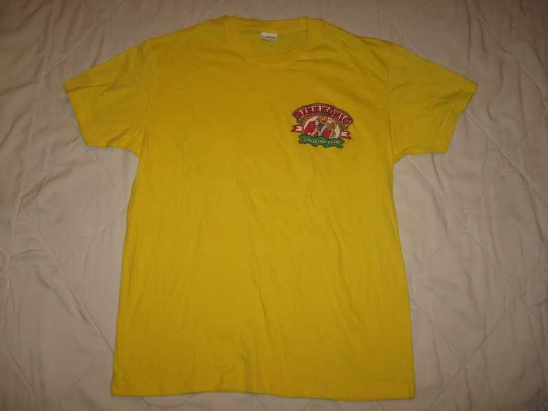 T-shirt koszulka Bierkonig król piwo korona vintage oldschool żółty M