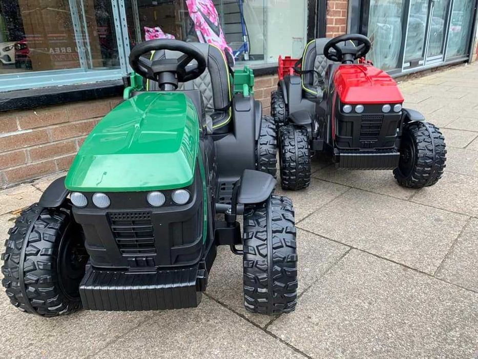 Traktorek elektryczny KOŁA EVA + PILOT Mp3 przyczepka na akumulator