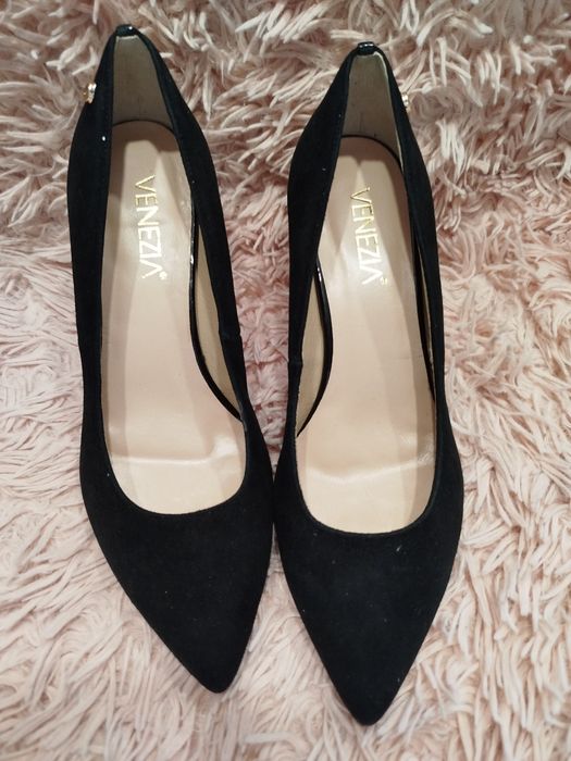 Buty czółenka szpilki czarne 37