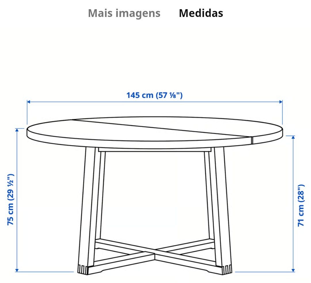 IKEA MÖRBYLÅNGA - mesa redonda