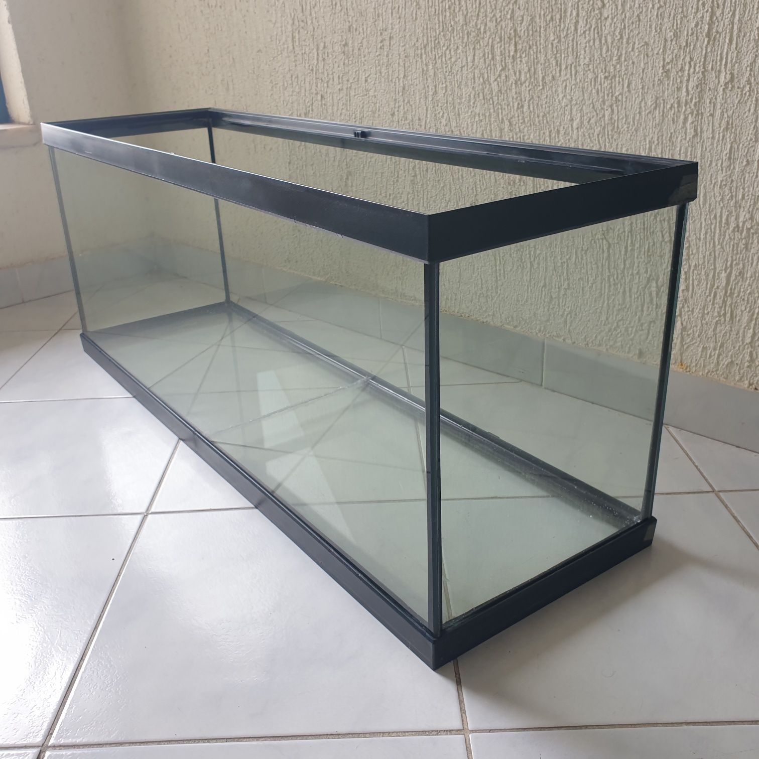 Aquário utilizado para terrário 100x30x40