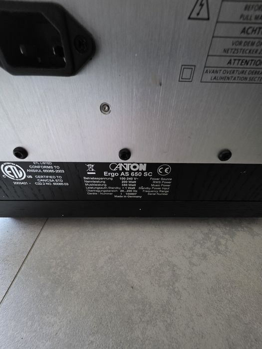 Potężny Subwoofer Aktywny CANTON Ergo AS 650 SC - 350W!